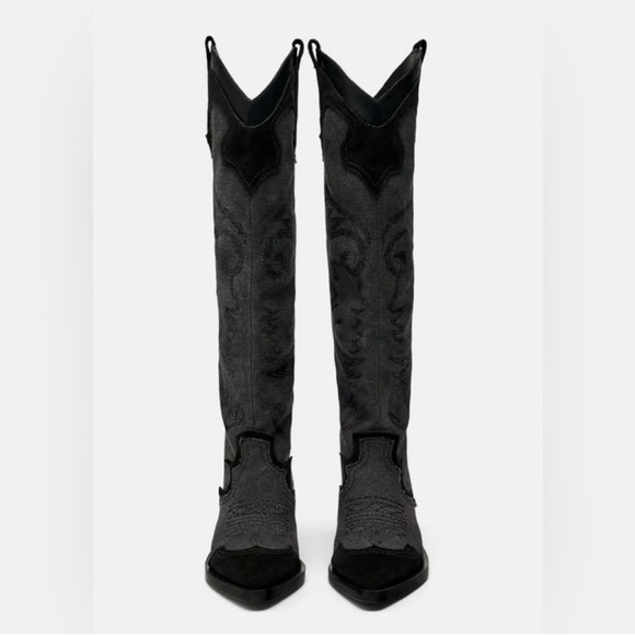 ZARA EMBROIDERED HEELED
COWBOY BOOTS, US size 8 - Picture 10 of 13